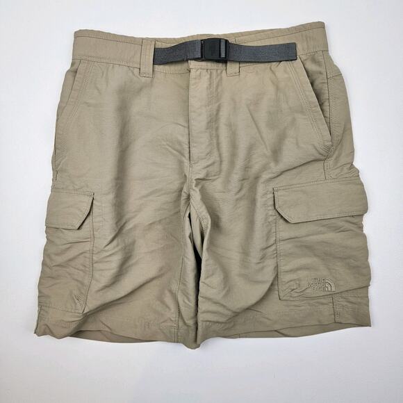 The North‎ Face Paramount II Cargo Shorts Men's 30 Tan Hiking Belted Nylon 9" - Picture 1 of 9